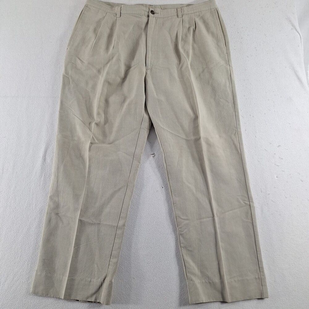 Haggar Black Label Double Pleated 40x30 Chino Mens